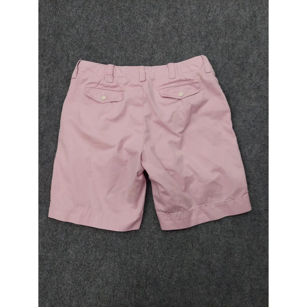 Vintage POLO RALPH LAUREN Shorts Mens 35 Pink Chino Drawstring Cotton Walking